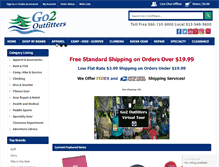 Tablet Screenshot of go2outfitters.com